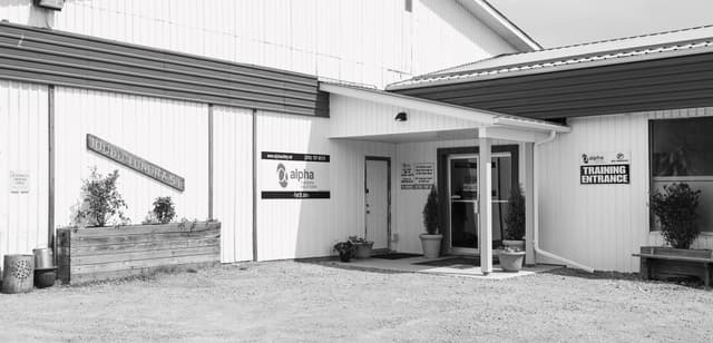 The Alpha Training Solutions training entrance on Tundra Street, Fort St. John